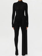 Crystal-embellished Ruched Three Pieces Set