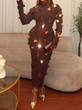 Butterfly Embellished Mesh Dress