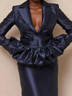 Elegant Balloon Hem Two Pieces Dress