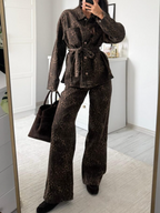 Leopard-print Pants Suit
