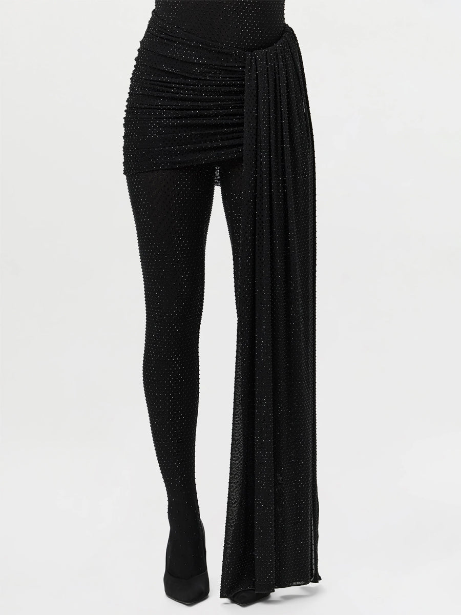 Crystal-embellished Ruched Three Pieces Set