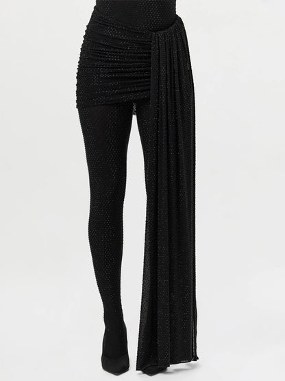 Crystal-embellished Ruched Three Pieces Set