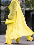 Fashion Faux Fur Patchwork Coat