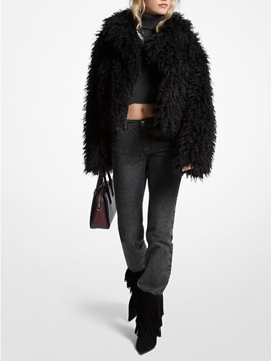 Cropped Fur Jacket
