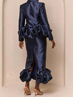 Elegant Balloon Hem Two Pieces Dress