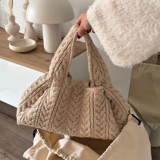 Knitted Wool Woven Bag Shoulder Bag Handbag