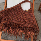 Knitted Woven Tasser Bag