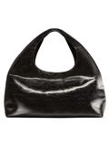 Leather Pleated Shoulder Bag