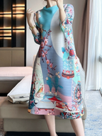 Pleat-Print Dress