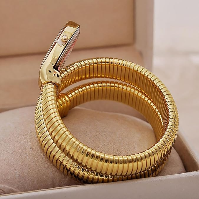 Dazzle Snake-shaped Steel Band Watch