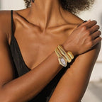 Dazzle Snake-shaped Steel Band Watch