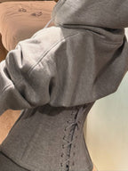 Eyelet Detail Sweatshirt Two Pieces Dress