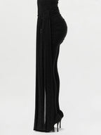 Crystal-embellished Ruched Three Pieces Set