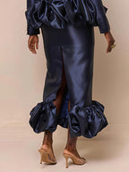 Elegant Balloon Hem Two Pieces Dress