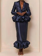Elegant Balloon Hem Two Pieces Dress