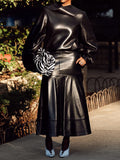 PU Fashion Two Pieces Dress
