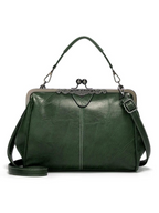 Women's Vintage Metal Lock Bag