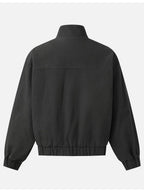 Metal Button Collared Slant Placket Soft Warm Coat