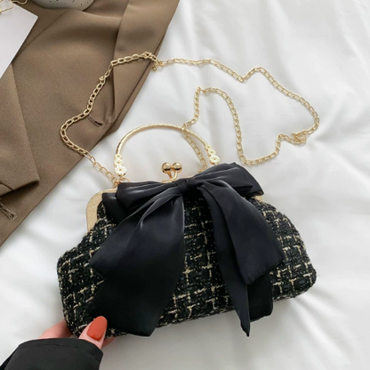 Chic Bow Frame Clutch