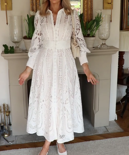 Hollow White Dress