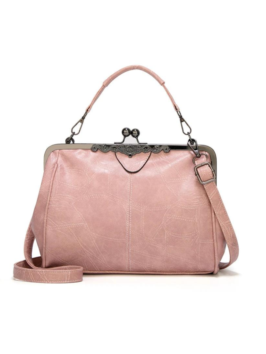 Women's Vintage Metal Lock Bag