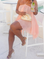 Sexy Halter Neck Loose Mini Dress
