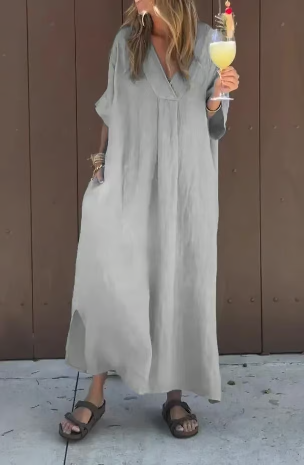 Chic V-Neck Casual Dress For Women