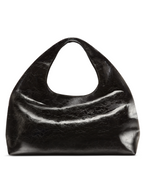 Leather Pleated Shoulder Bag