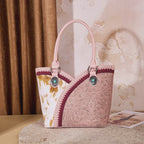 West Tooled & Cowhide Whipstitch Tote